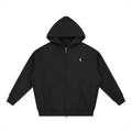Zip-Up Hoodie - Black