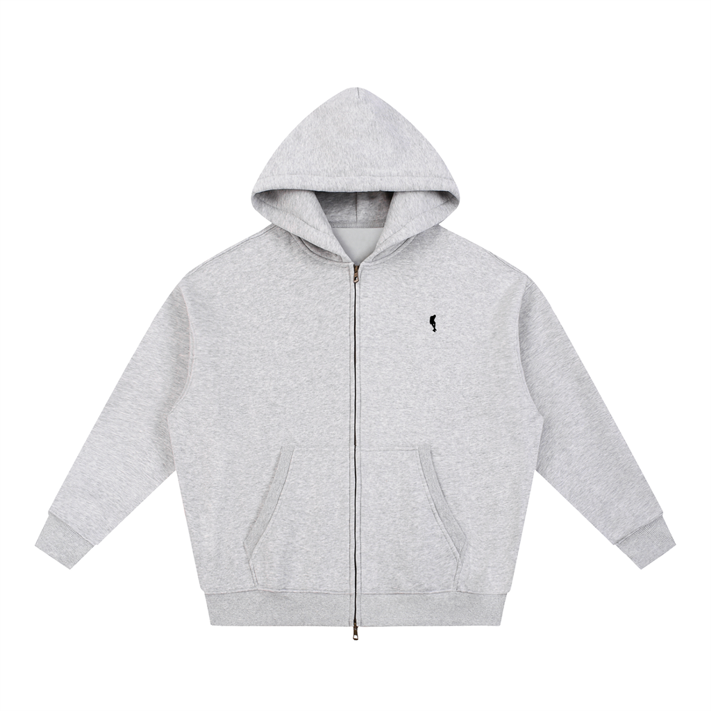 Zip-Up Hoodie - Grey