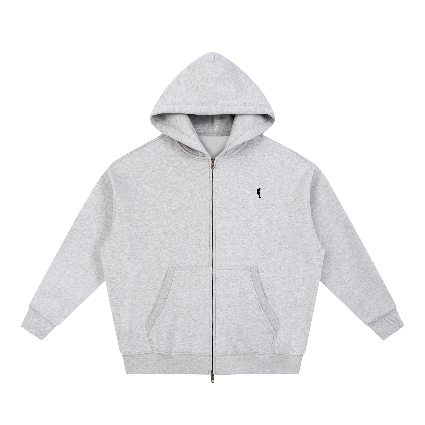 Zip-Up Hoodie - Grey