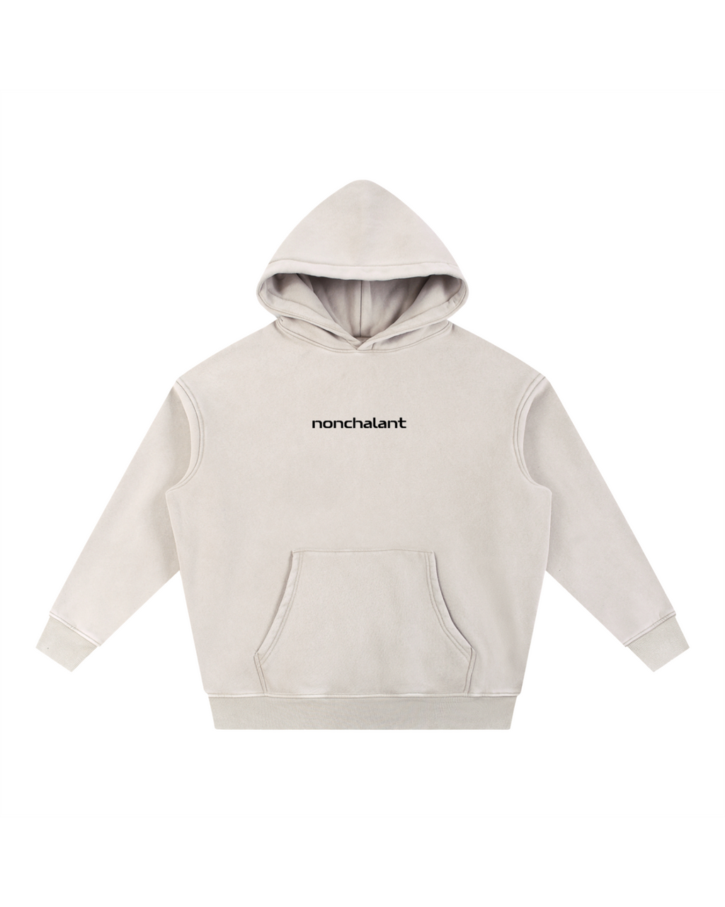 "nonchalant" Hoodie - White