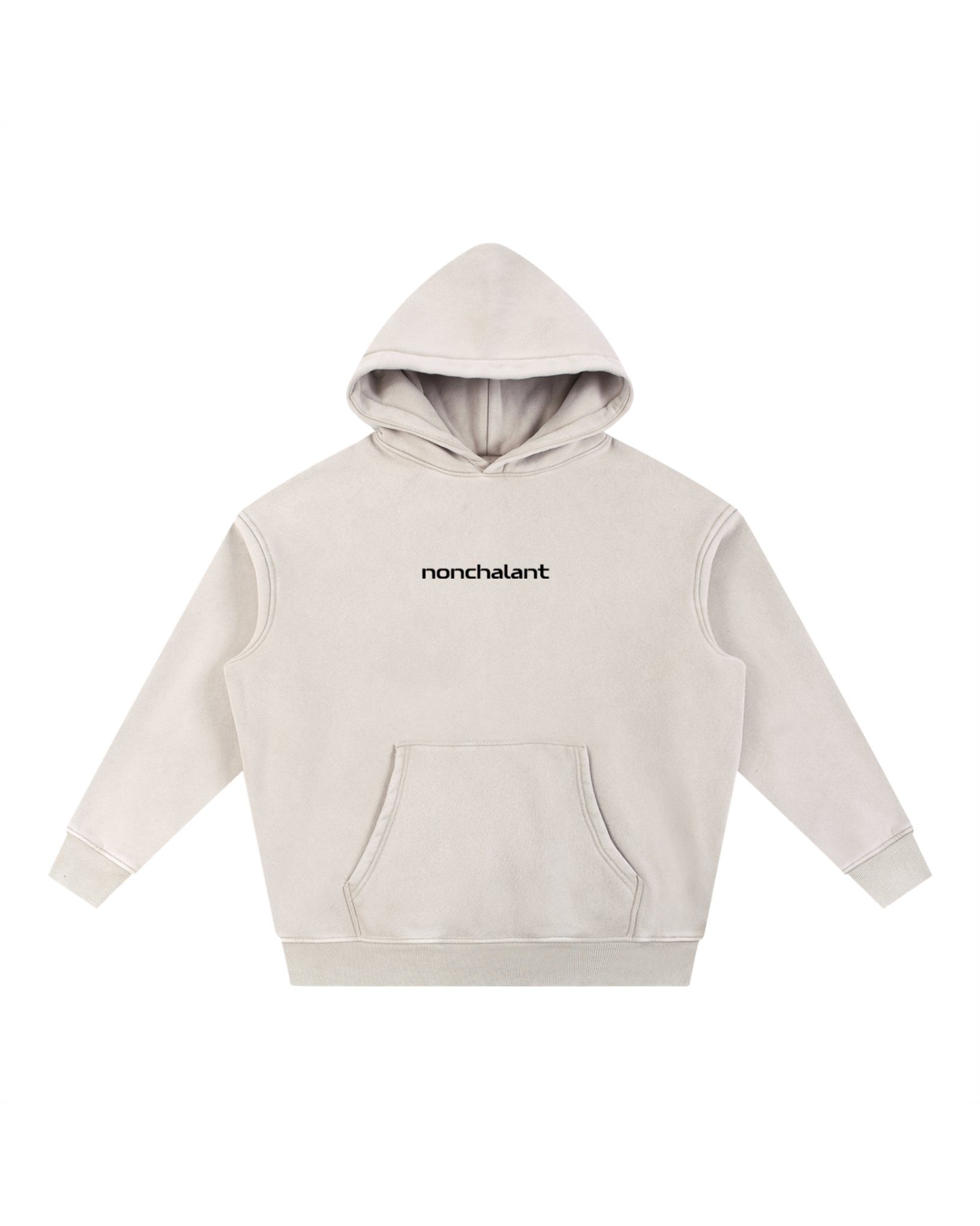 "nonchalant" Hoodie - White
